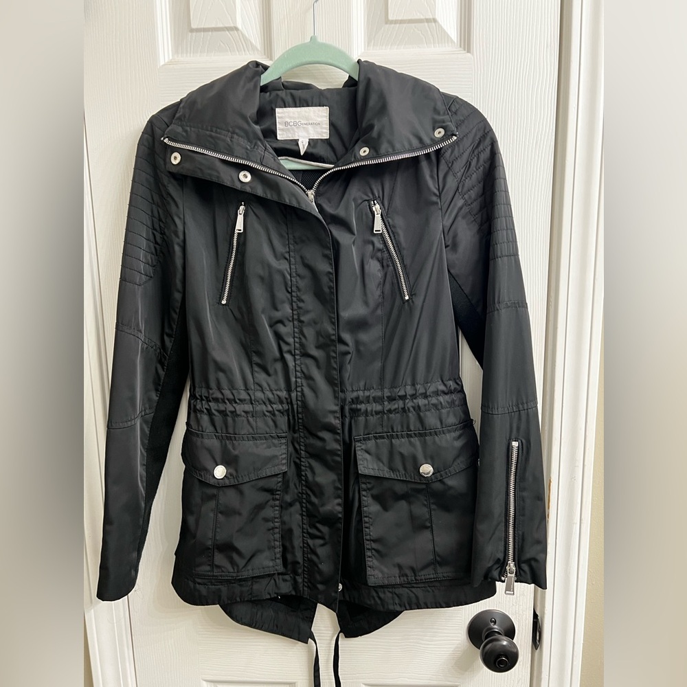 BCBGeneration Black Utility Jacket with Hood